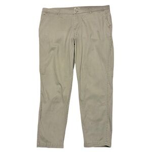 Woolrich Chino Pants Womens 12 Khaki Cropped Straight Leg Classic Outdoor Prep